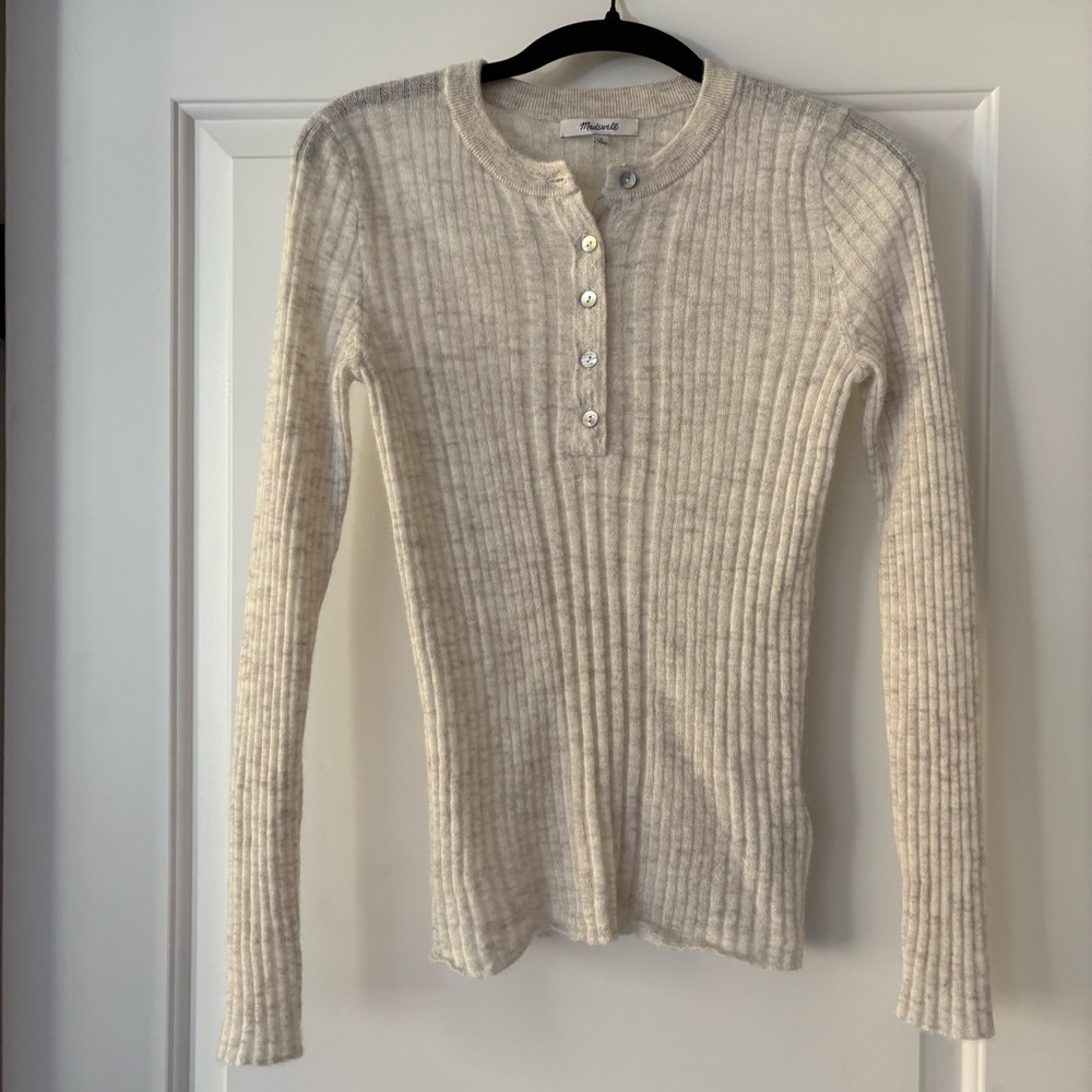Madewell Alpaca Blend Henley Sweater